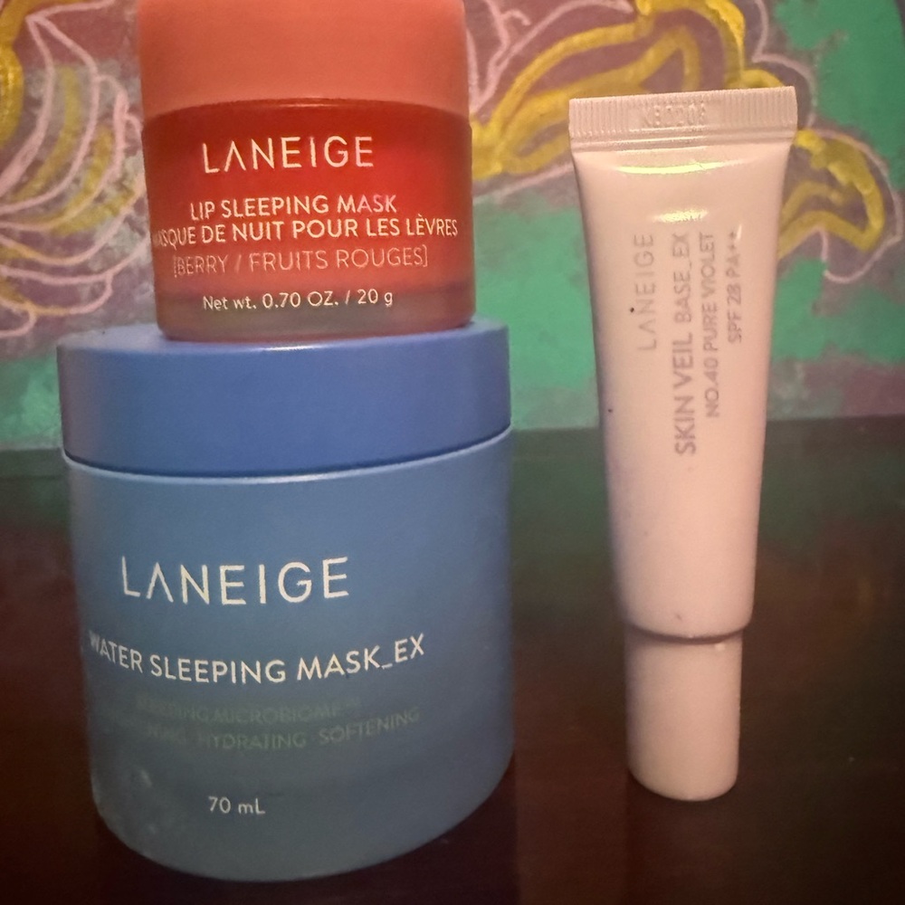 LANEIGE Blue Hydration Mask _EX 70ml lip sleeping mask and skin veil base